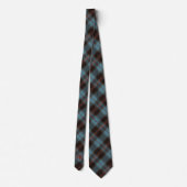 Cravate Turquoise, Brown et rouge monogramme (Dos)