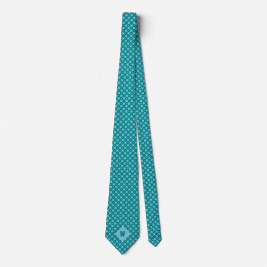 Cravate Turquoise Cog Décontracté (Devant)