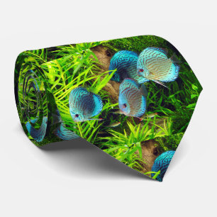Cravate Turquoise Discus Poisson ク タ イ