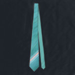 Cravate Turquoise élégant<br><div class="desc">Cette cravate design est dans les tons turquoises et turquoise avec de fines rayures de blanc et de corail.</div>