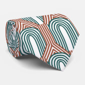 Cravate turquoise et cuivre (Roulé)