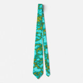 Cravate Turquoise et or (Devant)