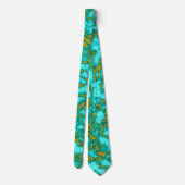 Cravate Turquoise et or (Dos)