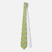 Cravate Turquoise Gold Damask Pattern (Devant)