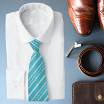 Cravate Turquoise Grunge Stripe Motif<br><div class="desc">Ce dessin est orné d'un motif rayé et pointillé sur un arrière - plan turquoise #fashion #fashion #stylish #branché #cravates #suitaccessoires #cadeaux #cadeaux #giftsforhim #giftsforgars #giftsformen #anniversaire #cadeaux d'anniversaire #patersday #cadeaux de pères</div>
