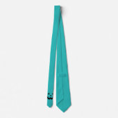 Cravate Turquoise Jack-o'-lantern visage citrouille amusan (Dos)