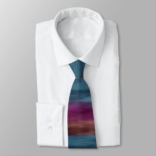Cravate Turquoise Magenta Sienne Moderne (Attaché)