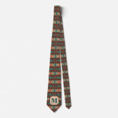 Cravate Turquoise Terracotta Monogram (Devant)