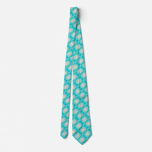 Cravate Turquoise Turquoise Vert bleu rose Motif (Dos)