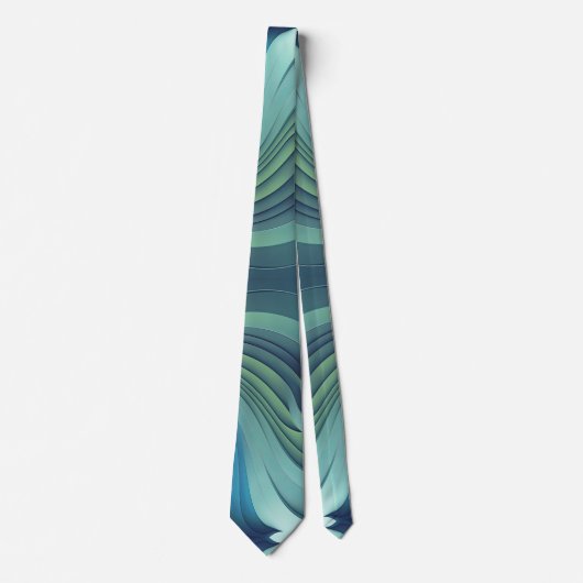 Cravate turquoise Turquoise Wave Design (Devant)