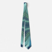 Cravate turquoise Turquoise Wave Design (Dos)
