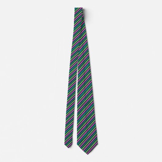 Cravate Turquoise, Vert citron, Parties scintillant rose c (Dos)