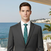 Cravate Turquoise Water Caustics Tie