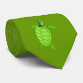 Cravate Turtle-1 vert (Roulé)