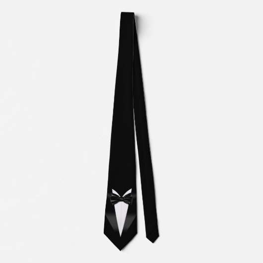 Cravate Tuxedo Black White Bow (Devant)