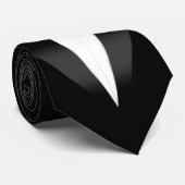 Cravate Tuxedo Black White Bow (Roulé)