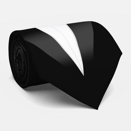 Cravate Tuxedo Black White Bow (Roulé)