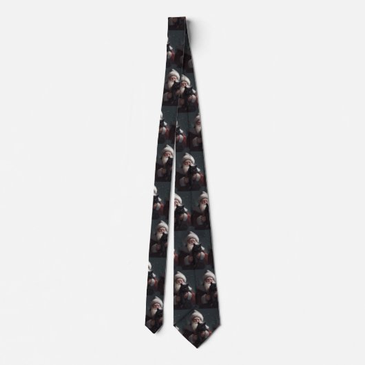 Cravate Tuxedo Chat avec Noël Festif du Père Noël (Dos)