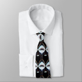 Cravate Tuxedo requin personnalisé classe lunettes de sole (Attaché)