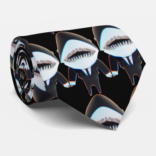 Cravate Tuxedo requin personnalisé classe lunettes de sole (Roulé)