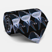 Cravate Tuxedo requin personnalisé classe lunettes de sole (Roulé)