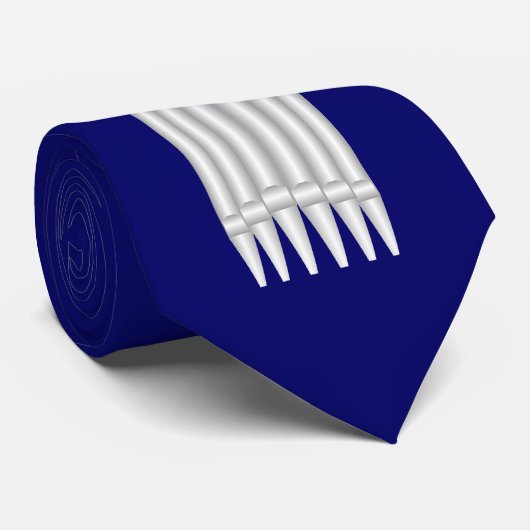 Cravate Tuyaux argentés (Roulé)