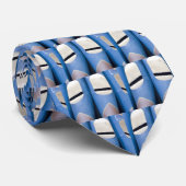 Cravate Tuyaux d'organe bleus (Roulé)