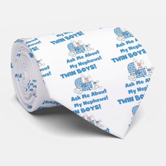 Cravate Twin Boys Demandez Mon Nephew (Roulé)