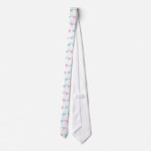 Cravate Twin Elephant Rose Et Bleu (Dos)