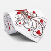Cravate Two Become One Scrolled Hearts plain (Roulé)