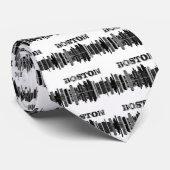 Cravate Typographie de Boston Skyline (Roulé)