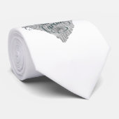 Cravate Typographie de l'État de Caroline du Sud (Roulé)