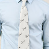 Cravate Typographie de script de yacht élégant