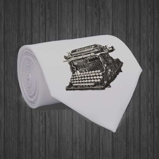 Cravate Typographie vintage d'antan noir