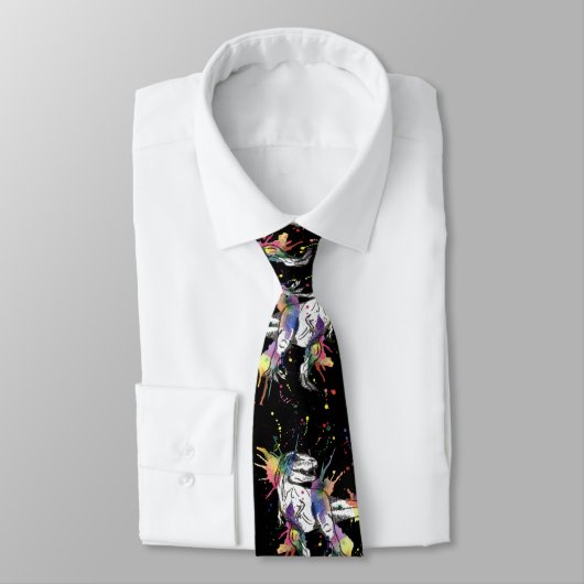 Cravate Tyrannosaurus arc-en-ciel Rex (Attaché)