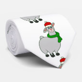 Cravate ugly christmas llama santa claus (Roulé)