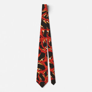 Cravate Ugly open mouth graphic motif random pattern