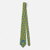 Cravate Ukraine Bleu, Jaune, Rouge Plaid Cravate, Rustique (Devant)