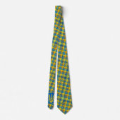 Cravate Ukraine Bleu, Jaune, Rouge Plaid Cravate, Rustique (Dos)