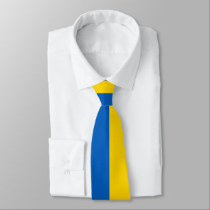 Cravate Ukraine Drapeau Couleurs bleu et jaune