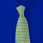 Cravate Ukraine Flag Brick Pattern