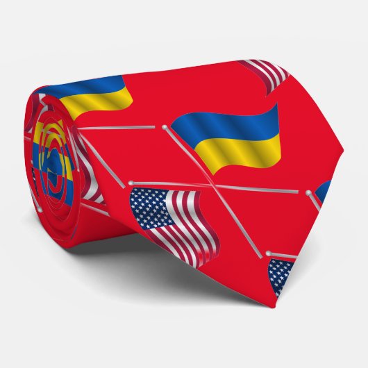 Cravate UKRAINE USA (Roulé)
