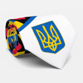 Cravate Ukrainian Flag and Coat of Arms Ukraine Pride (Roulé)