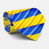 Cravate Ukrainian Flag - Peace - Support Freedom (Roulé)