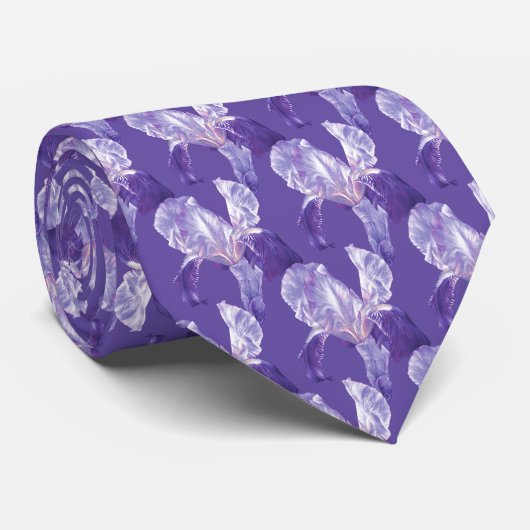 Cravate ultra-violette botanique florale de (Roulé)