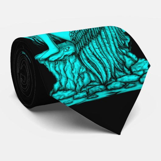 Cravate Un ange endormi sur la pierre (Roulé)