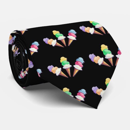Cravate UN BON NOMBRE de SAVEURS de CRÈME GLACÉE par (Roulé)