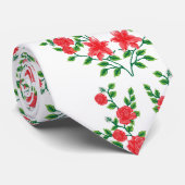 Cravate un bouquet de fleurs rouges sur un arrière - plan  (Roulé)