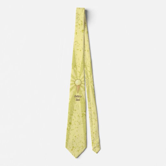 Cravate Un cône de crème glacée à bille (Devant)