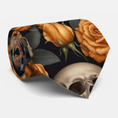 Cravate Un design de la série Crâne et Roses 11 (Roulé)